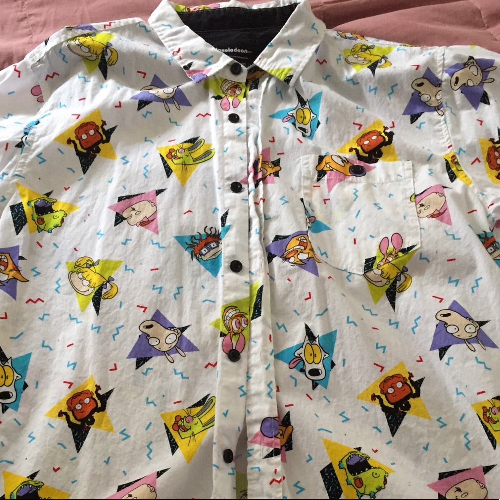 90s Cartoon Button Up